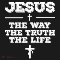 Jesus The Way The Truth The Life Christian Bible Verse Gift Women's Hoodie thumb 2