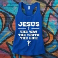Jesus The Way The Truth The Life Christian Bible Verse Gift Women's Tank Top thumb 3