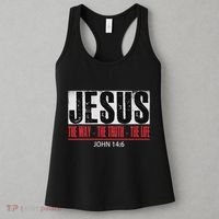 Jesus The Way The Truth The Life Religious Christian Bible Women's Tank Top thumb 3