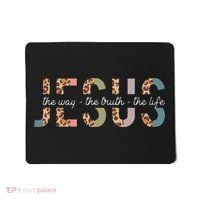 Jesus The Way The Truth The Life Leopard Christian Mousepad thumb 0