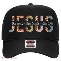 Jesus The Way The Truth The Life Leopard Christian Hat thumb 0