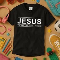 Jesus The Way The Truth The Life Jesus Christians Lover Kids T-Shirt thumb 3
