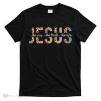 Jesus The Way The Truth The Life Leopard Christian Women T-Shirt thumb 0