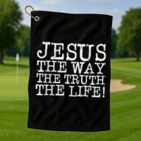 Jesus The Way The Truth The Life Golf Towel thumb 1