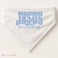 Jesus The Way The Truth The Life USA-Made Doggie Bandana thumb 0