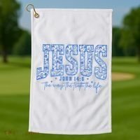 Jesus The Way The Truth The Life Golf Towel thumb 1