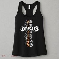 Jesus The Way Truth Life Leopard Cross Christian Faith Women's Tank Top thumb 3