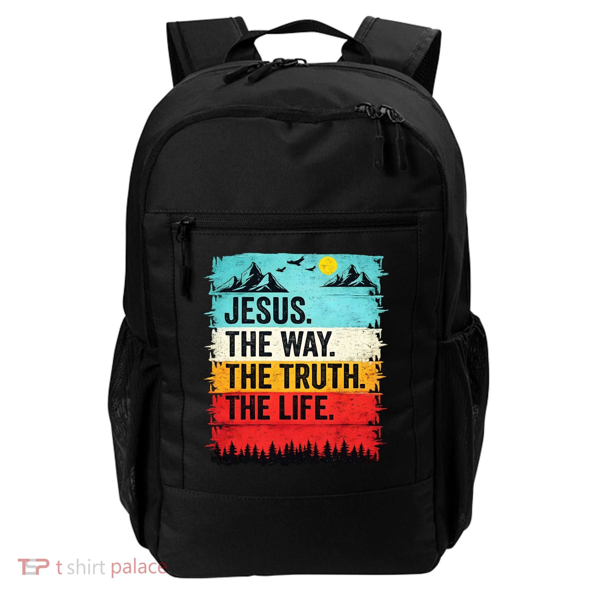 Jesus The Way Truth Life Christian Worship Backpack