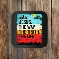 Jesus The Way Truth Life Christian Worship Coaster thumb 0
