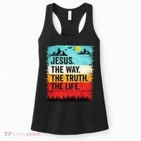 Jesus The Way Truth Life Christian Worship Women's Tank Top thumb 0