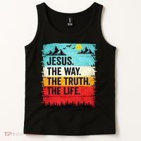 Jesus The Way Truth Life Christian Worship Tank Top thumb 2