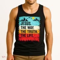 Jesus The Way Truth Life Christian Worship Tank Top thumb 3