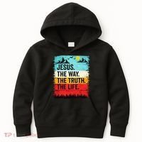 Jesus The Way Truth Life Christian Worship Kids Hoodie thumb 0