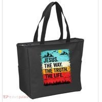Jesus The Way Truth Life Christian Worship Tote Bag thumb 2