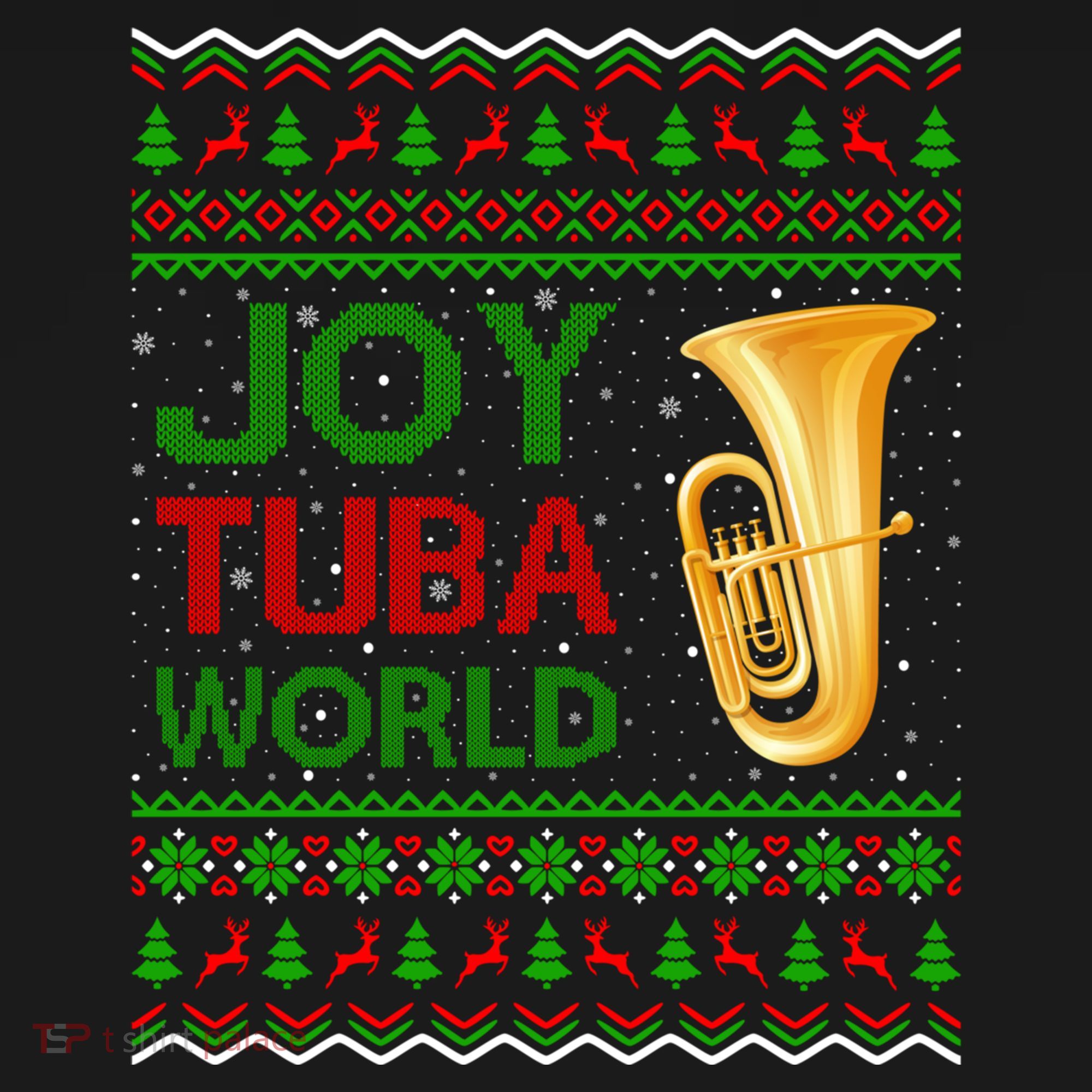 Joy Tuba World Music Lover Xmas Gift Ugly Tuba Christmas Women's Tank Top