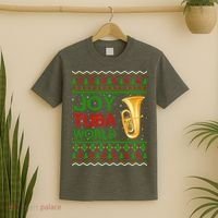 Joy Tuba World Music Lover Xmas Gift Ugly Tuba Christmas T-Shirt thumb 2