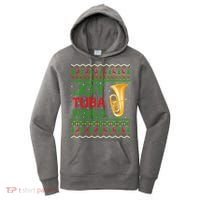 Joy Tuba World Music Lover Xmas Gift Ugly Tuba Christmas Women's Hoodie thumb 0