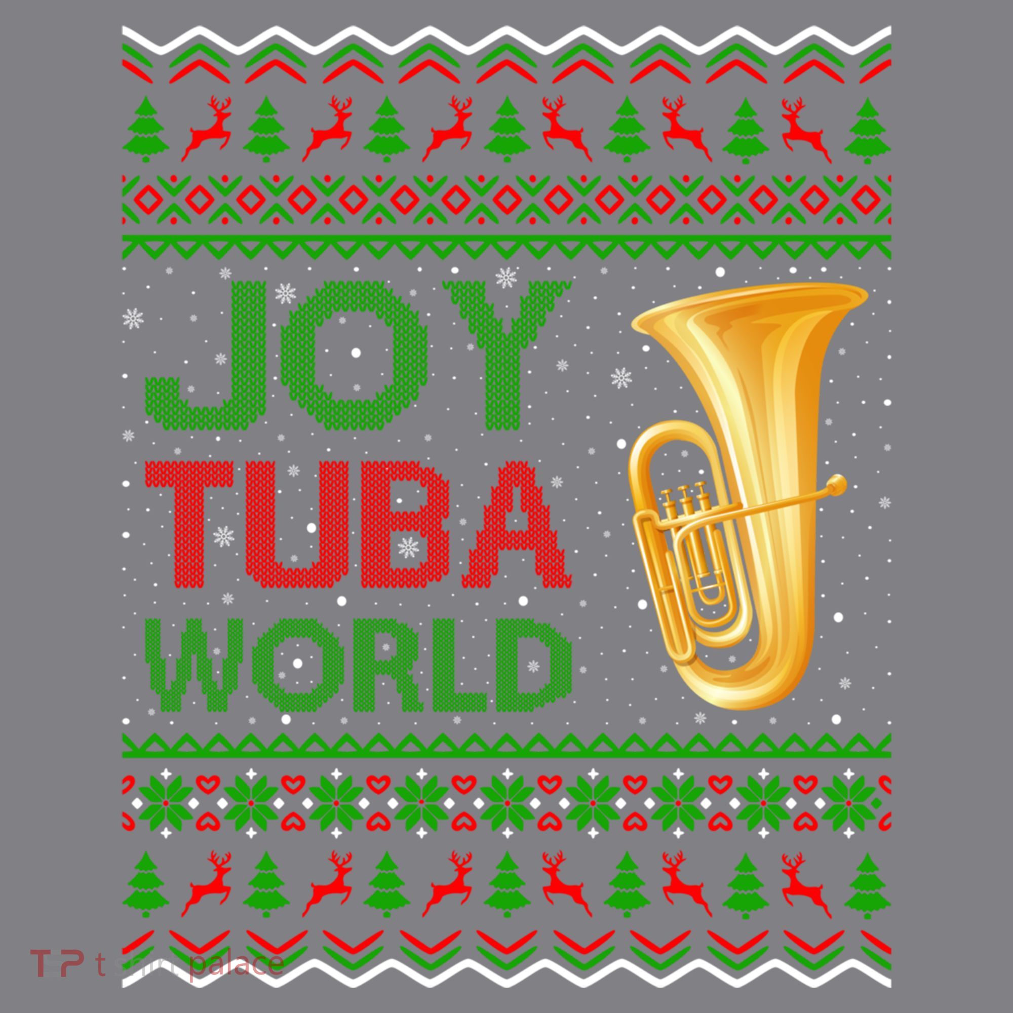 Joy Tuba World Music Lover Xmas Gift Ugly Tuba Christmas Women's Hoodie