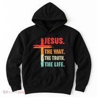 Jesus The Way The Truth The Life Christian Hoodie thumb 0