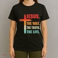 Jesus The Way The Truth The Life Christian T-Shirt thumb 4