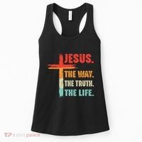 Jesus The Way The Truth The Life Christian Women's Tank Top thumb 0