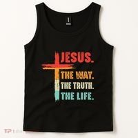 Jesus The Way The Truth The Life Christian Tank Top thumb 2