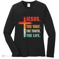 Jesus The Way The Truth The Life Christian Women's Long Sleeve Shirt thumb 0