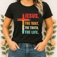 Jesus The Way The Truth The Life Christian Women's T-Shirt thumb 2