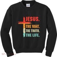 Jesus The Way The Truth The Life Christian Kids Sweatshirt thumb 0