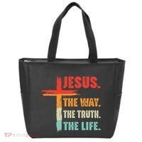 Jesus The Way The Truth The Life Christian Tote Bag thumb 0