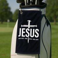 Jesus The Way. The Truth. The Life Golf Towel thumb 2