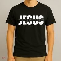 Jesus The Way The Truth The Life Christian Faith Bible T-Shirt thumb 3