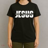 Jesus The Way The Truth The Life Christian Faith Bible T-Shirt thumb 4