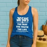 Jesus The Way The Truth The Life Bible Verse Jesus Gift Women's Tank Top thumb 2