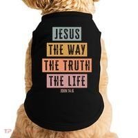 Jesus The Way Truth Life Bible Verse Doggie Tank thumb 0