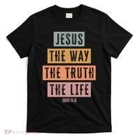 Jesus The Way Truth Life Bible Verse T-Shirt thumb 0