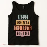 Jesus The Way Truth Life Bible Verse Tank Top thumb 2
