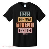 Jesus The Way Truth Life Bible Verse Kids T-Shirt thumb 0