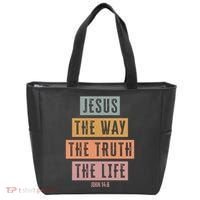 Jesus The Way Truth Life Bible Verse Tote Bag thumb 0