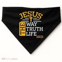 Jesus The Way Truth Life John 14:6 USA-Made Doggie Bandana thumb 0
