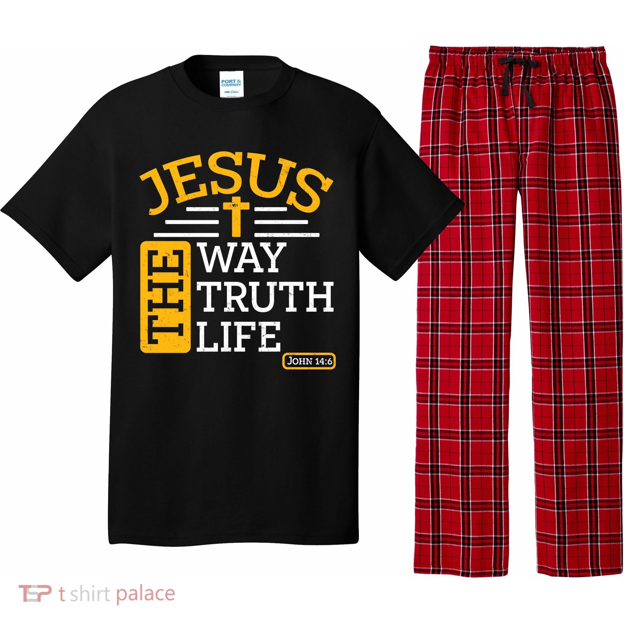 Jesus The Way Truth Life John 14:6 Pajama Set