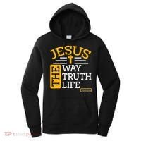 Jesus The Way Truth Life John 14:6 Women's Hoodie thumb 0