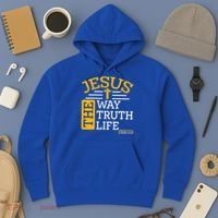 Jesus The Way Truth Life John 14:6 Hoodie thumb 3