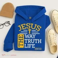 Jesus The Way Truth Life John 14:6 Hoodie thumb 4