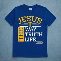 Jesus The Way Truth Life John 14:6 T-Shirt thumb 5