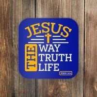 Jesus The Way Truth Life John 14:6 Coaster thumb 0