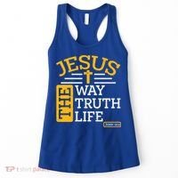 Jesus The Way Truth Life John 14:6 Women's Tank Top thumb 0