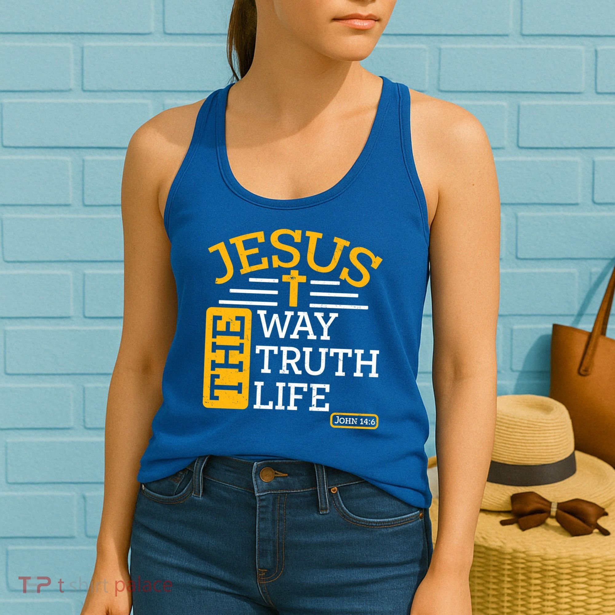 Jesus The Way Truth Life John 14:6 Women's Tank Top