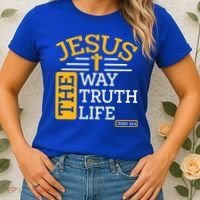 Jesus The Way Truth Life John 14:6 Women's T-Shirt thumb 2