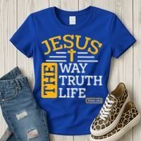 Jesus The Way Truth Life John 14:6 Women's T-Shirt thumb 3